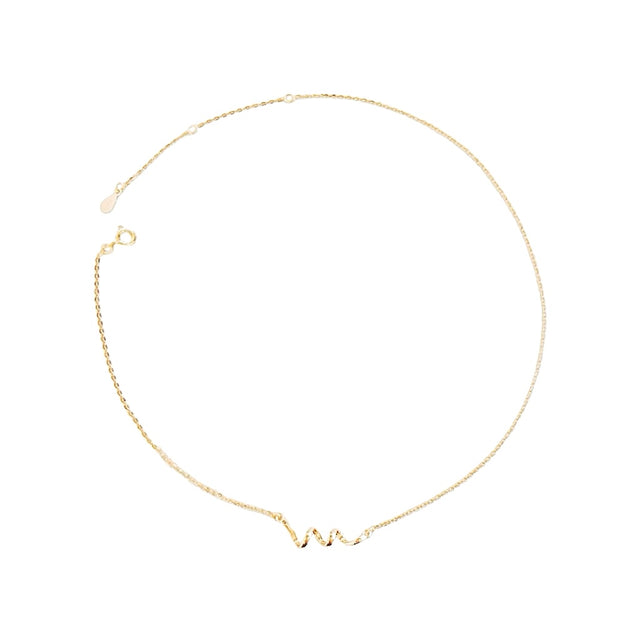 Spiral Twist Silver Necklace