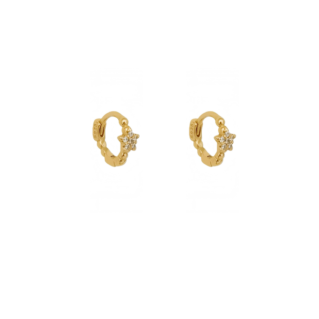 Dainty Star Hoop Earrings