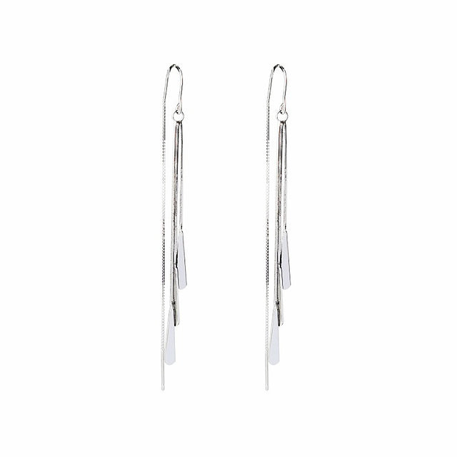 Long Linear Drop Earrings