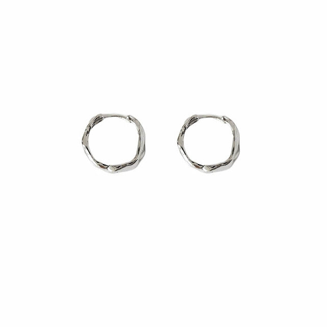 Lunar Crater Hoop Earrings