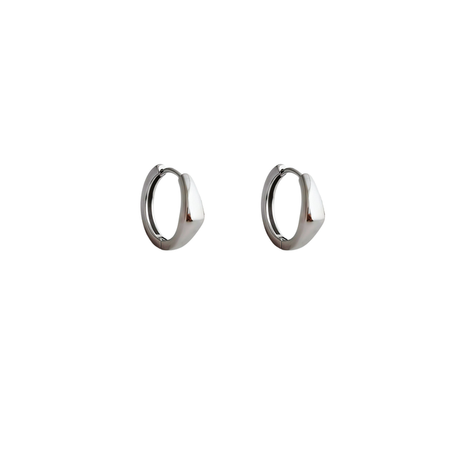 Sleek Angular Hoop Earrings