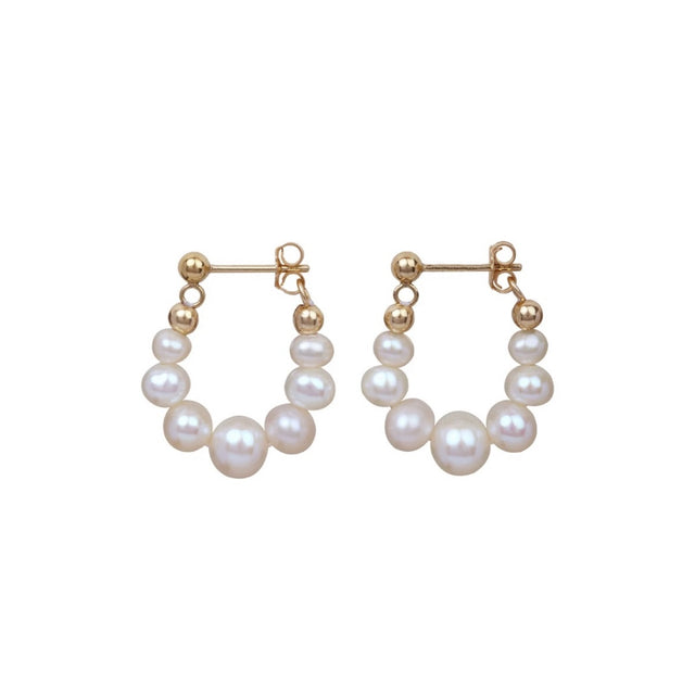 Pearl Hoop Earrings