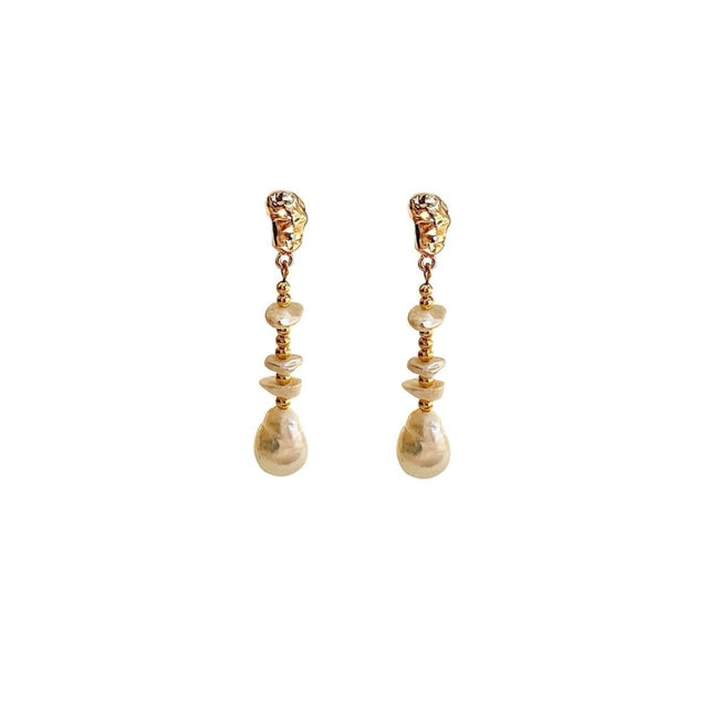 Pearl Long Drop Earrings