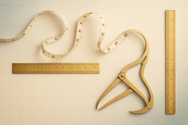 Create an attractive background image to use as a metaphor for Size Guide.