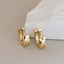 Thick Silver Hoop Earrings