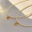 Gold Floral Pearl Necklace