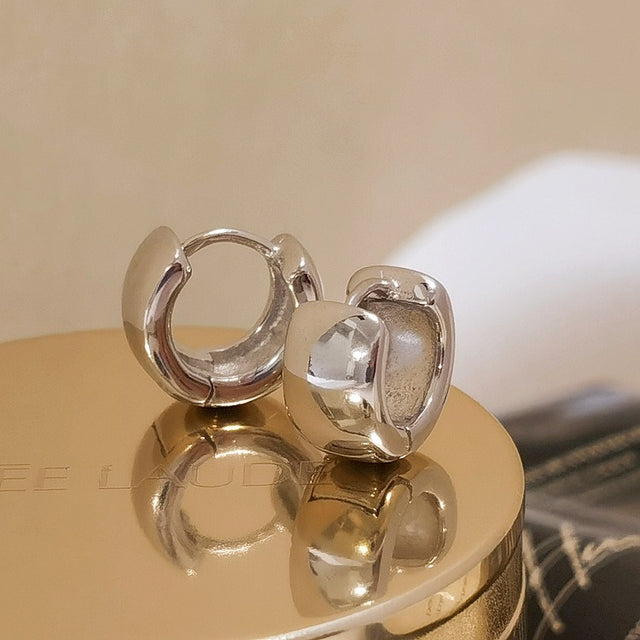 Wide Huggie Earrings