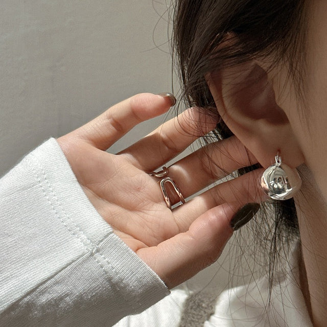 Big Dome Hoop Earrings