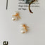 Twins Pearl Silver Stud Earrings