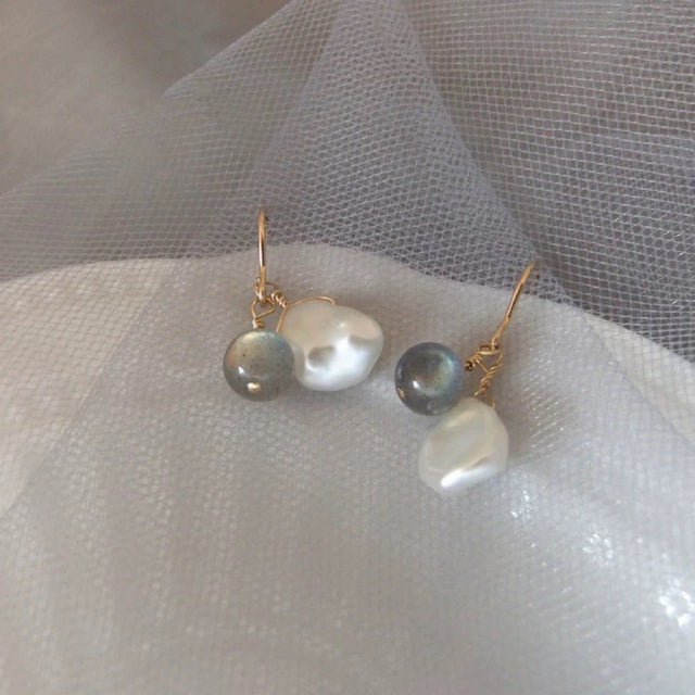 Moonlight Baroque Pearl Earrings