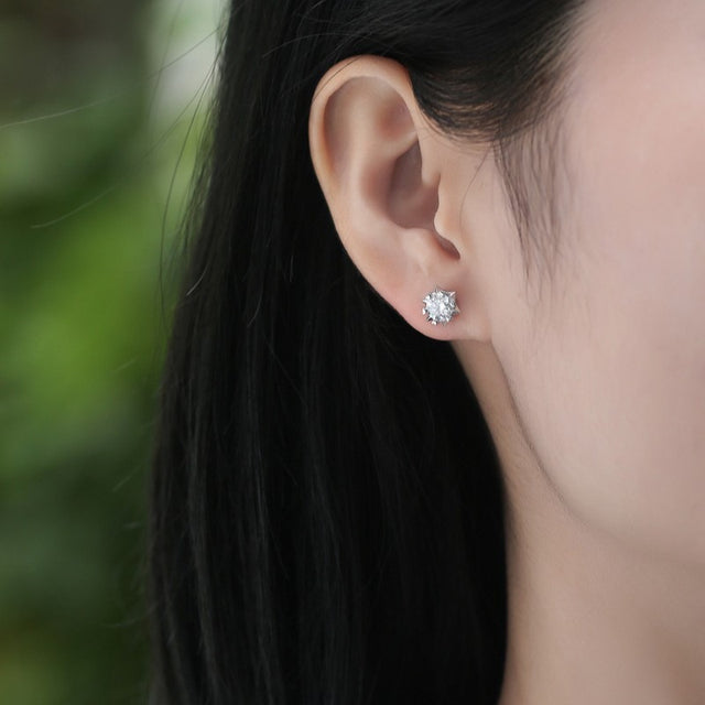 Snowflake Diamond Earrings