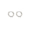 Textured Thick Cut Silver Hoop Earrings