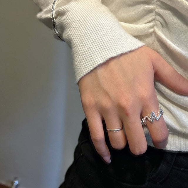 The Wave Silver Ring