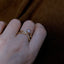 Cross Line & Purple Pearl Ring