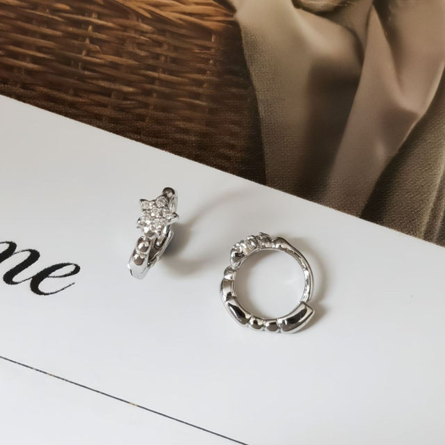 Dainty Star Hoop Earrings