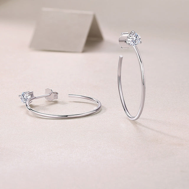 Hoop Dazzling Diamond Earrings