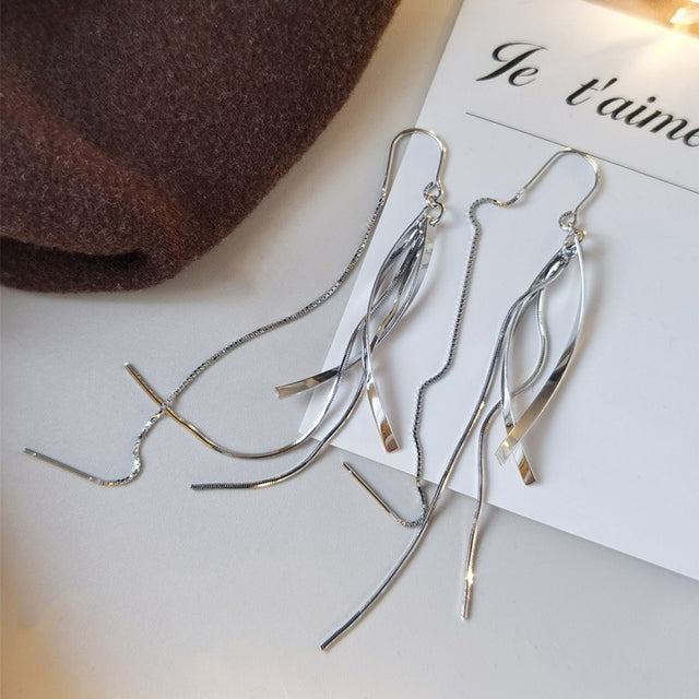 Wave Thread Earrings