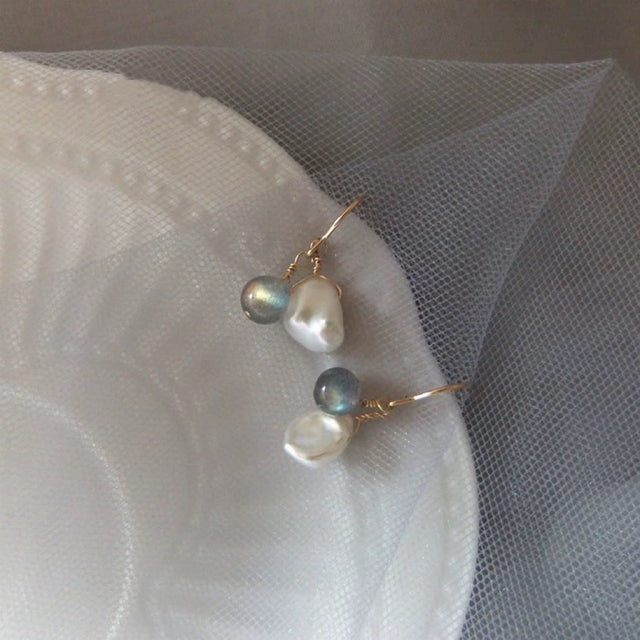 Moonlight Baroque Pearl Earrings
