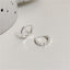 Textured Thick Cut Silver Hoop Earrings