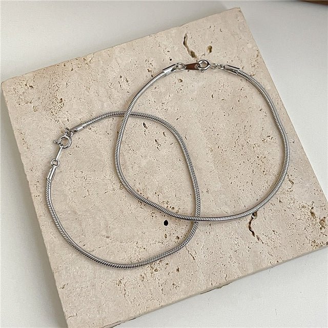 Snake Chain Silver Bracelet
