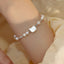 Cute Kitty Pearl and Silver Bracelet