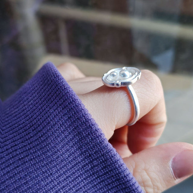 Pearl Saucer Ring