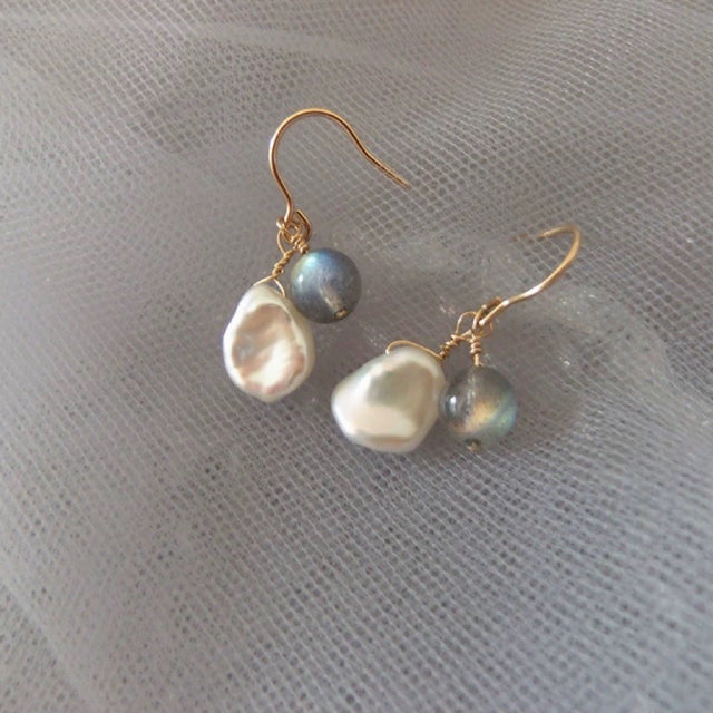 Moonlight Baroque Pearl Earrings