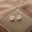 Cute Paw Pearl Stud Earrings