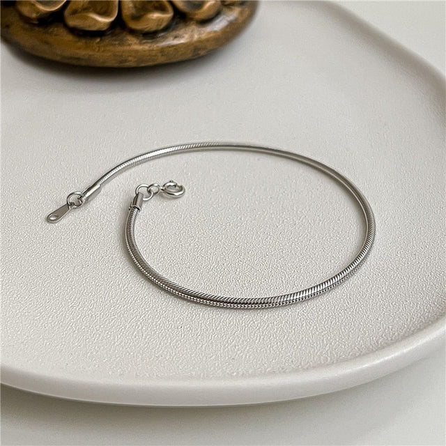 Snake Chain Silver Bracelet