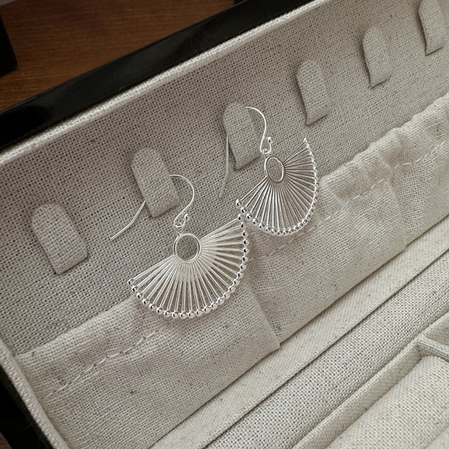 Peacock Silver Earrings