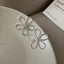 Floral Liner Silver Earrings