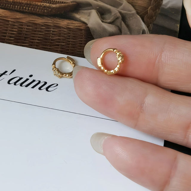 Dainty Star Hoop Earrings