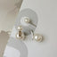 Twins Pearl Silver Stud Earrings