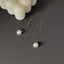 Pearl Silver Threader Earrings