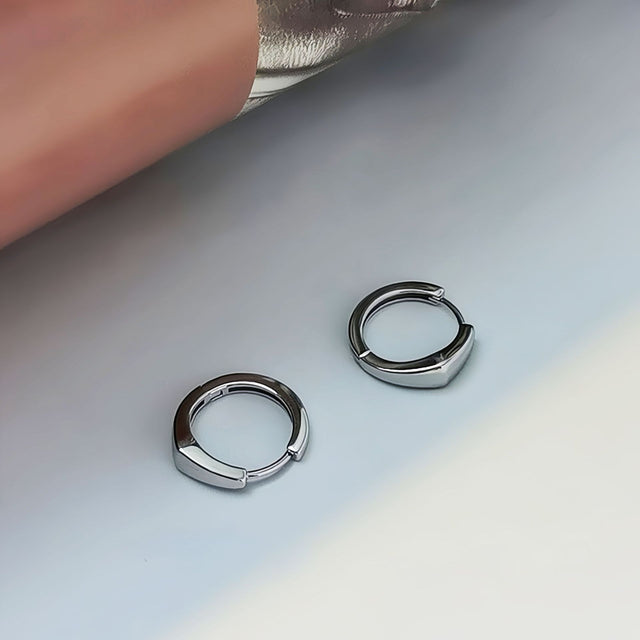 Sleek Angular Hoop Earrings