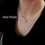 Gold Floral Pearl Necklace