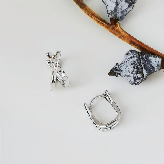 Cross Over Earrings
