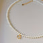 Gold Floral Pearl Necklace