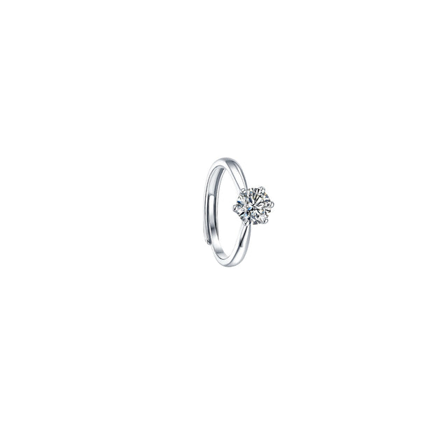 Six Prong Setting Moissanite Ring