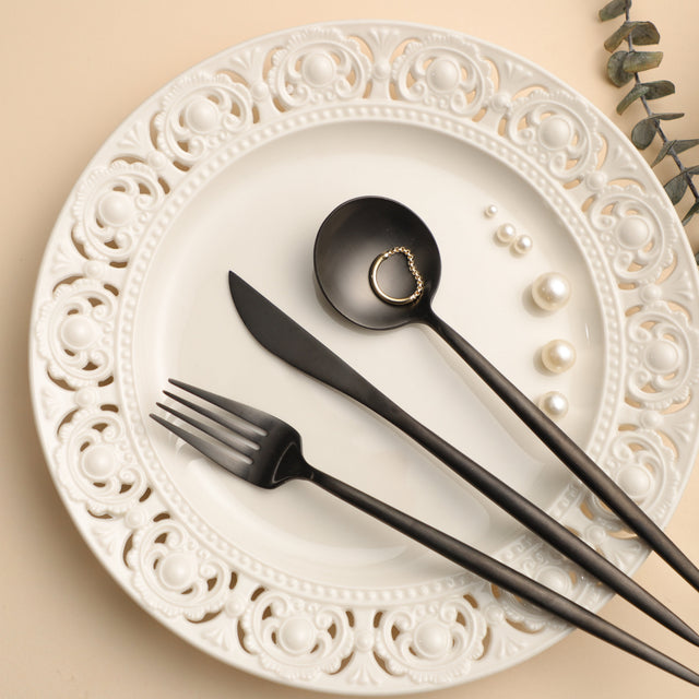 Black Scandi Cutlery Set