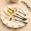 Gold & Black Colosseum Cutlery Set