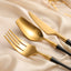 Gold & Black Colosseum Cutlery Set