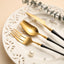 Gold & Black Colosseum Cutlery Set