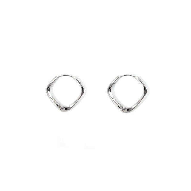 Square Silver Earrings