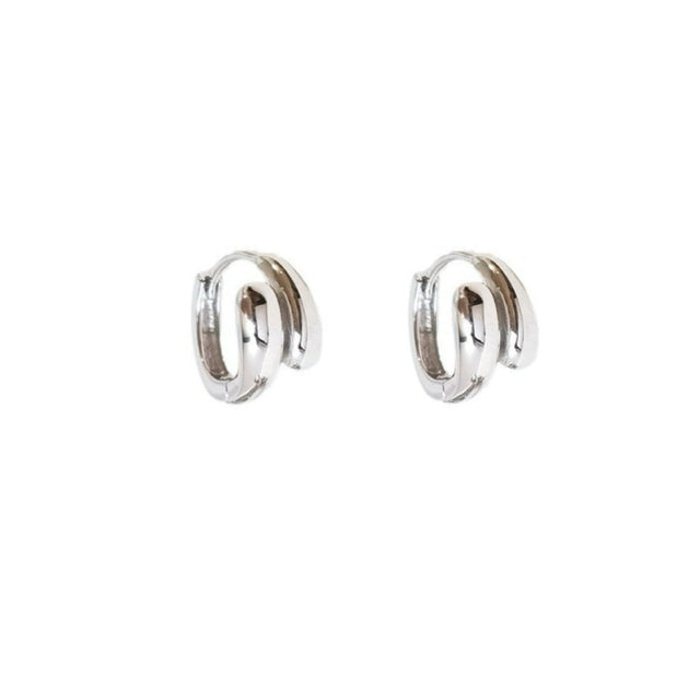 Water-drop Silver Earrings