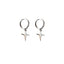 Star Drop Hoop Earrings