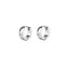 Thick Silver Hoop Earrings