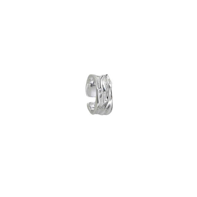Wide Wave Silver Ring