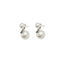 Twins Pearl Silver Stud Earrings