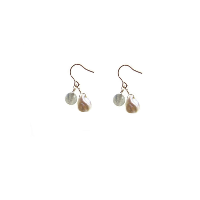 Moonlight Baroque Pearl Earrings